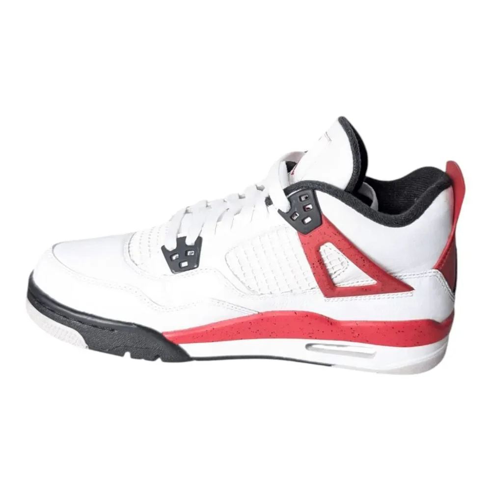 NIKE Air Jordan 4 Retro 'Red Cement' Sneakers Size 7Y/W8.5